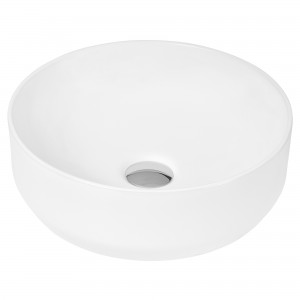 350 x 350mm Round Ceramic Counter Top Basin - White