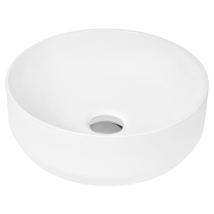 350 x 350mm Round Ceramic Counter Top Basin - White