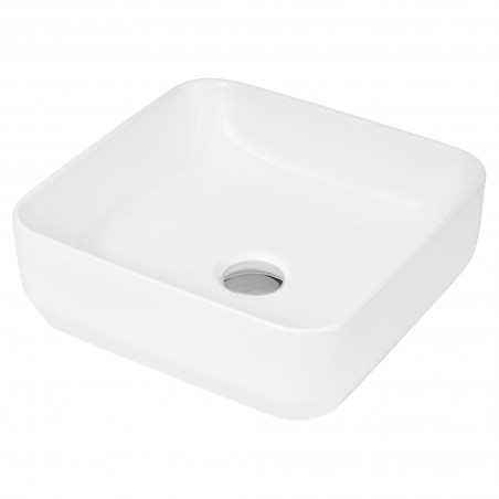 365 x 365mm Square Ceramic Counter Top Basin - White