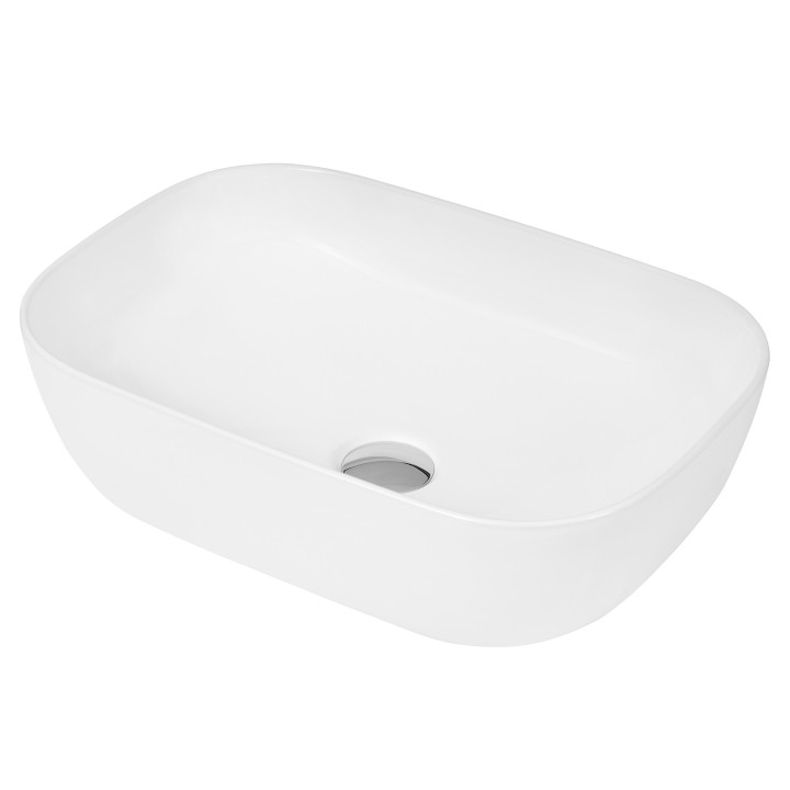 455 x 325mm Rectangular Ceramic Counter Top Basin - White