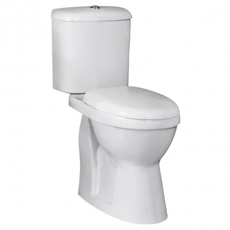DOC M 370mm(W) x 870mm(H) Comfort Height Toilet Pan (Includes Cistern and Toilet Seat)
