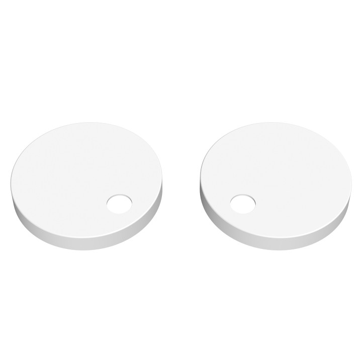 Matt White Toilet Seat Cover Caps 7.7mm Deep