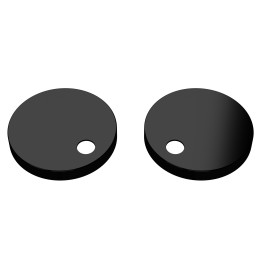 Matt Black Toilet Seat Cover Caps 7.7mm Deep