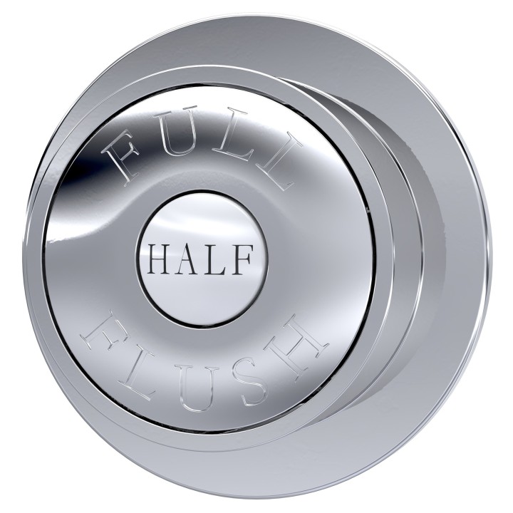 Traditional Chrome Dual Flush Button