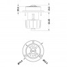 Traditional Chrome Dual Flush Button - Technical Drawing