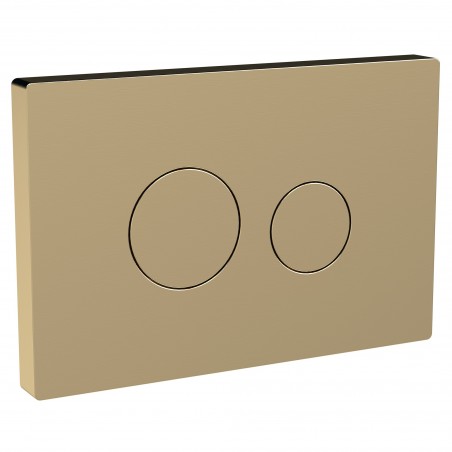 Brushed Brass Round Flush Plate for Pneumatic Dual Flush