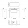 Dual Fuel Concealed Cistern Side Inlet & Chrome Round Flush Plate - Technical Drawing