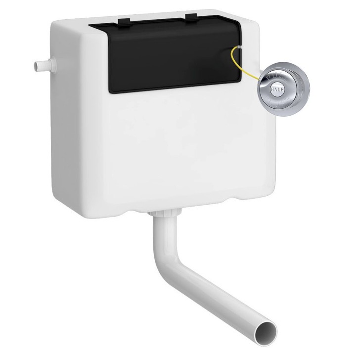 Dual Fuel Concealed Cistern Side Inlet & Chrome Traditional Flush Plate