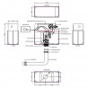 Universal Access Pneumatic Dual Flush Toilet Concealed Cistern with Brushed Brass Square Flush Plate - Technical Drawing