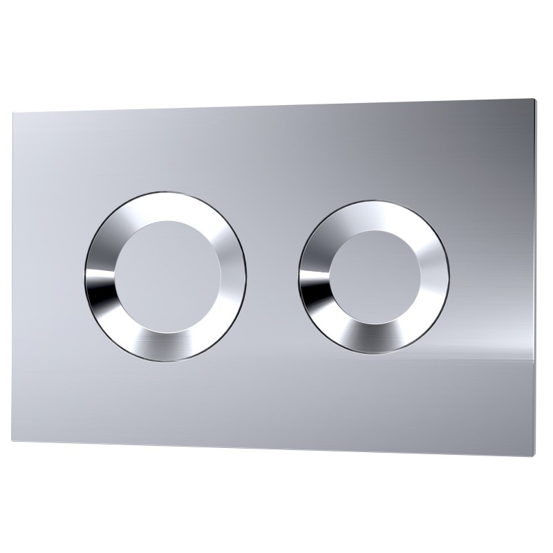 Dual Flush Concealed Cistern Round Plate - Insitu