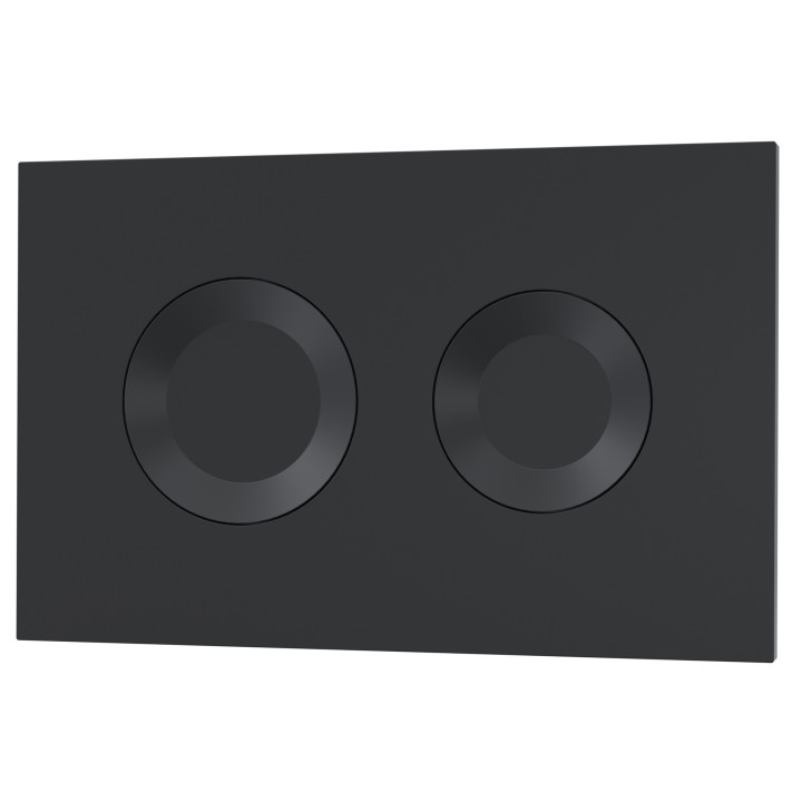 Matt Black Round Dual Flush Push Button
