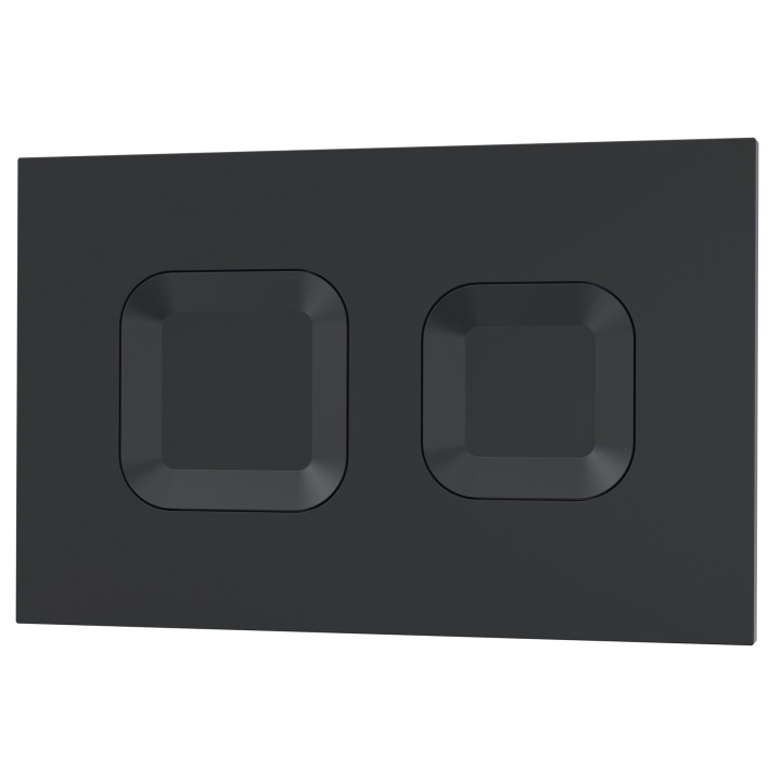 Matt Black Square Dual Flush Push Button