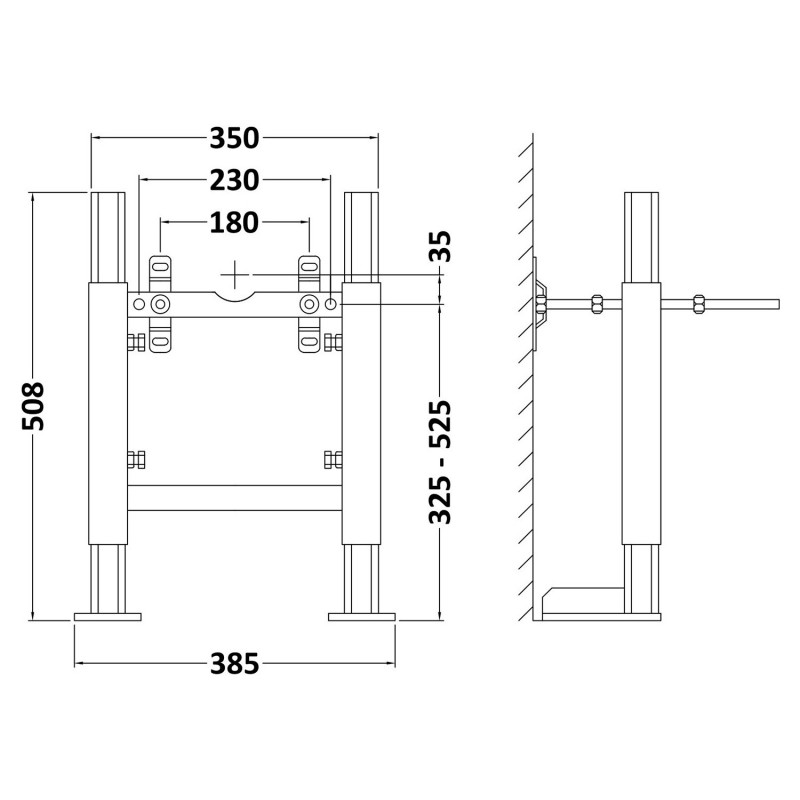 Standard Wall Frame - Technical Drawing