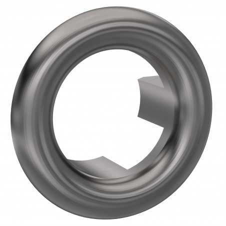 Round Overflow Cover - Brushed Pewter