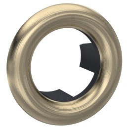 Round Brushed Brass Overflow Cover