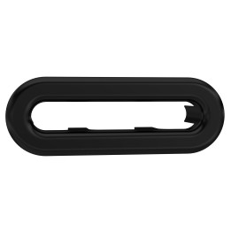 Oval Matt Black Overflow Cover