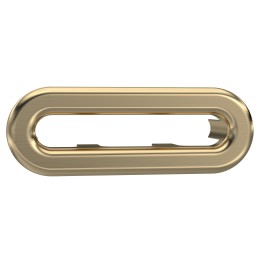Oval Brushed Brass Overflow Cover