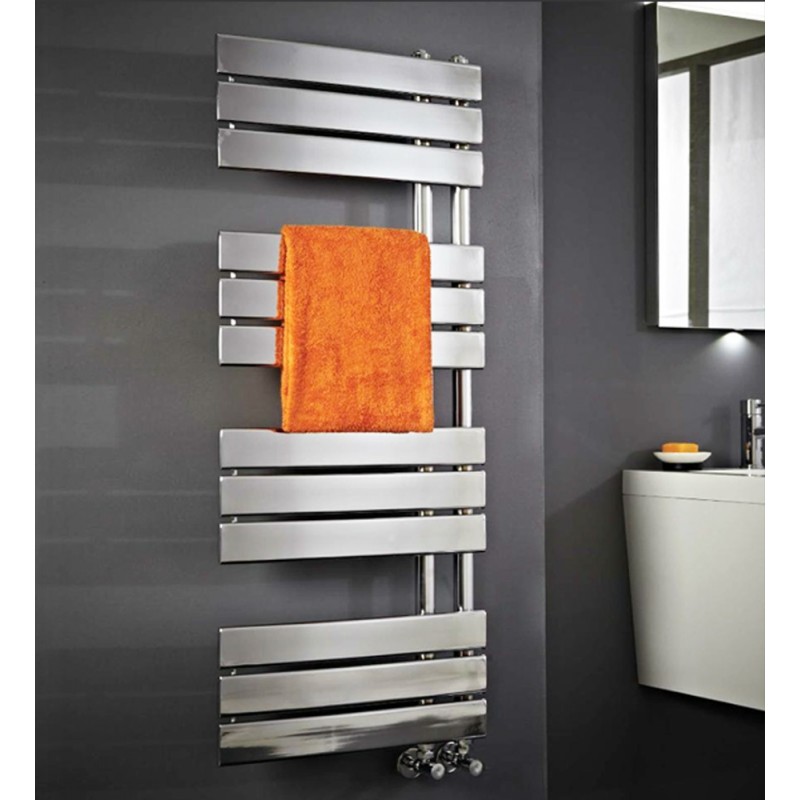 500mm (w) x 1200mm (h) "Apollo" Electric Chrome Designer Towel Rail (Single Heat or Thermostatic Option)