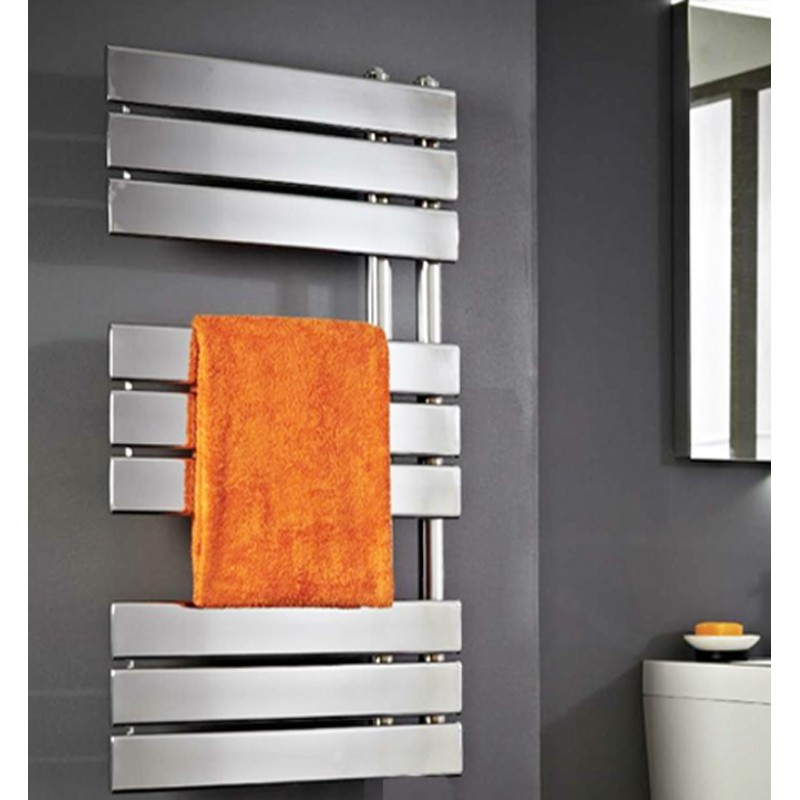 500mm (w) x 800mm (h) "Apollo" Electric Chrome Designer Towel Rail (Single Heat or Thermostatic Option)