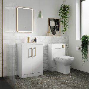 "Arno" Gloss White 500mm (w) 795mm (h) x 260mm (d) Toilet Unit