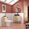 Arno  500mm (w) 795mm (h) x 260mm (d) Toilet Unit - Bleached Oak - Insitu