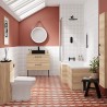 Arno  500mm (w) 795mm (h) x 260mm (d) Toilet Unit - Bleached Oak - Insitu