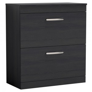 Athena Charcoal Black 800mm (w) x 883mm (h) x 390mm (d) Floor Standing Cabinet & Worktop