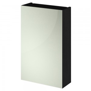 Athena Charcoal Black 450mm (w) x 715mm (h) x 180mm (d) Mirror Cabinet