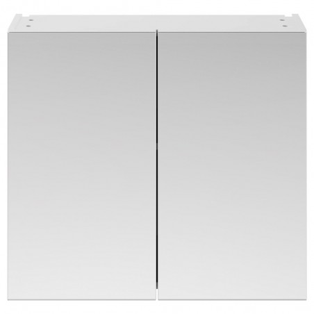 Athena Gloss White 800mm (w) x 715mm (h) x 180mm (d) 2 Door Mirror Unit - 50/50 Split