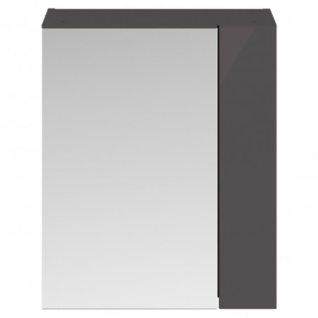 Athena Gloss Grey 600mm (w) x 715mm (h) x 162mm (d) 2 Door Mirror Unit - 75/25 Split
