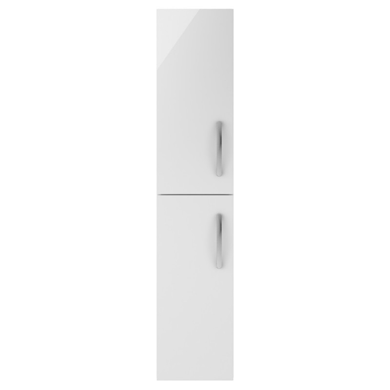 Athena Gloss White 1433mm (h) x 300mm (w) x 235mm (d) Tall Unit (2 Door)