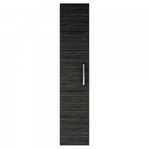 "Athena" Charcoal Black 1433mm (h) x 300mm (w) x 235mm (d) Tall Unit (Single Door)