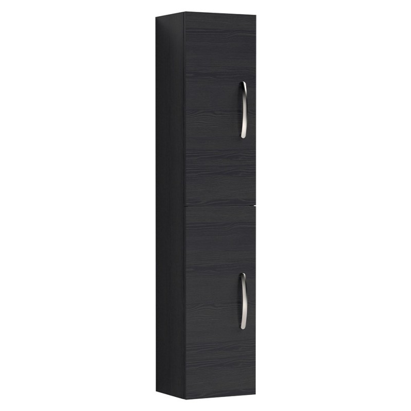 Athena Charcoal Black 1433mm (h) x 300mm (w) x 235mm (d) Tall Unit (2 Door)