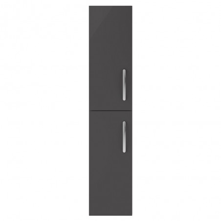 Athena Gloss Grey 1433mm (h) x 300mm (w) x 235mm (d) Tall Unit (2 Door)