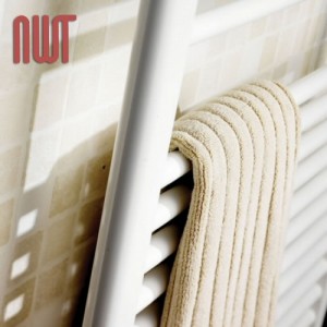 500mm (w) x 1800mm (h) Straight White Towel Rail