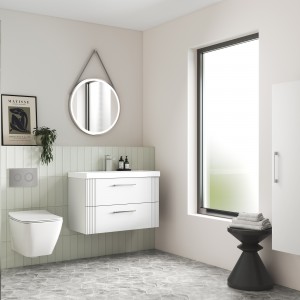 "Deco" 400 x 1200mm Bathroom Cabinet - Satin White