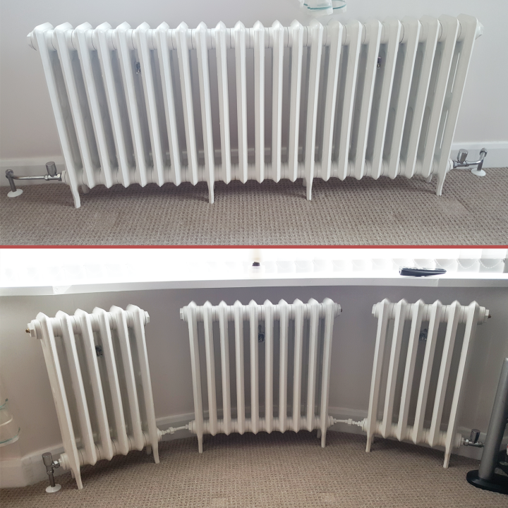 The "Victoria" 3 Column 660mm (H) Traditional Victorian Cast Iron Radiator (3 to 30 Sections Wide) - All White