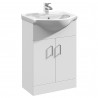 Mayford Gloss White Floor Standing 550mm (w) x 836mm (h) x 430mm (d) Cabinet & Basin