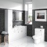 Mayford Gloss White Floor Standing 650mm (w) x 836mm (h) x 446mm (d) Cabinet & Basin - Insitu