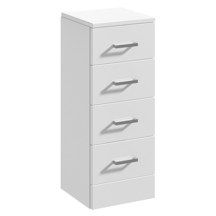 Mayford Gloss White 300mm (w) x 766mm (h) x 300mm (d) 4 Drawer Unit
