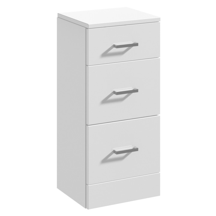 Mayford Gloss White 350mm (w) x 766mm (h) x 300mm (d) 3 Drawer Unit