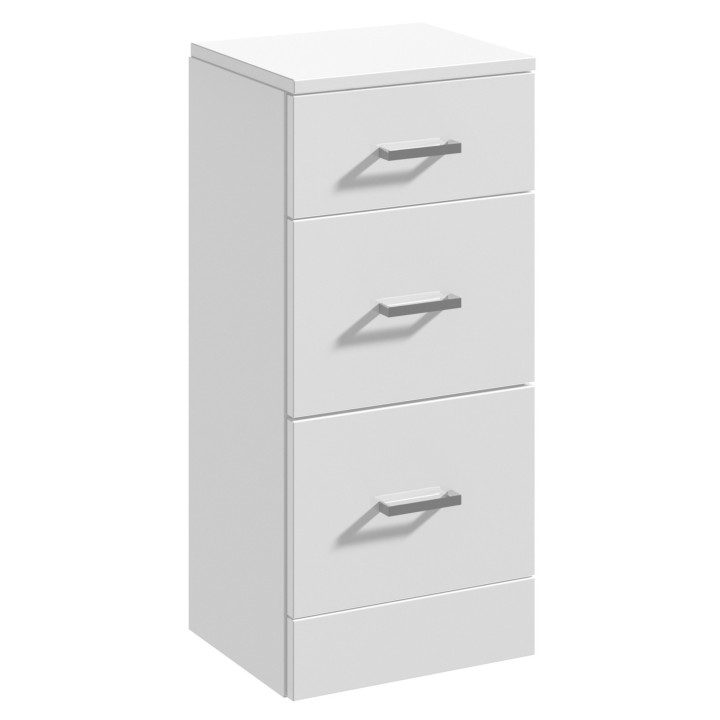 Mayford Gloss White 350mm (w) x 766mm (h) x 330mm (d) 3 Drawer Unit