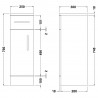 Mayford Gloss White 250mm (w) x 766mm (h) x 300mm (d) Cupboard - Technical Drawing