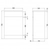 Mayford Gloss White 500mm (w) x 766mm (h) x 330mm (d) Toilet Unit - Technical Drawing