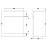 Mayford Gloss White 600mm (w) x 766mm (h) x 300mm (d) Toilet Unit - Technical Drawing