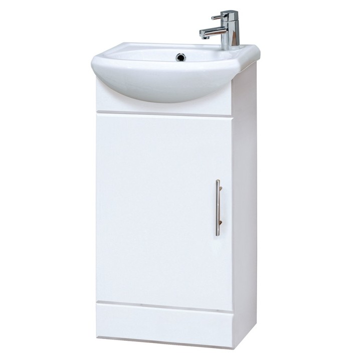 Mayford Gloss White 400mm (w) x 780mm (h) x 200mm (d) Unit & Basin