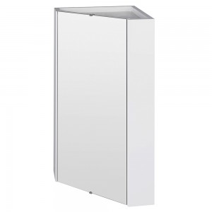 White Corner Mounted 459mm(W) x 650mm(H) Mirror Cabinet