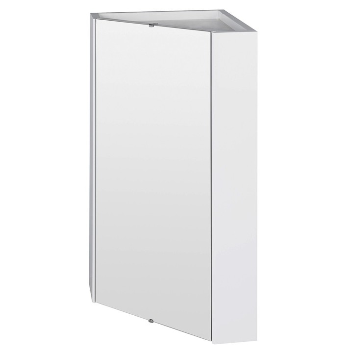 White Corner Mounted 459mm(W) x 650mm(H) Mirror Cabinet