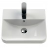 Core Gloss White 400mm (w) x 864mm (h) x 355mm (d) 1 Door Floor Standing Vanity & Basin - Insitu
