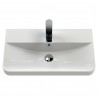 Core Gloss White 600mm (w) x 864mm (h) x 355mm (d) 2 Door Floor Standing Vanity & Basin - Insitu
